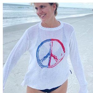 Wooden Ship Knits Peace light weight sweater
